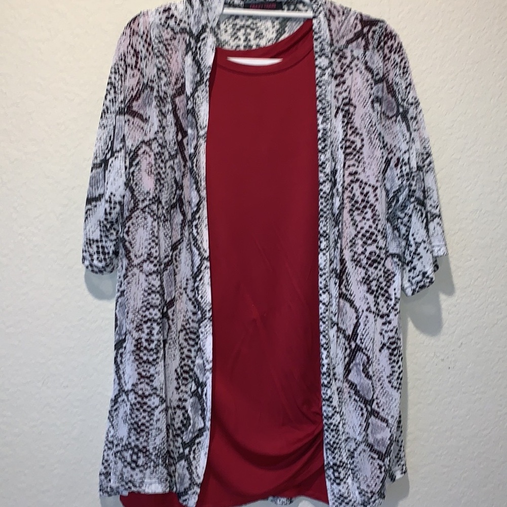 Euc Crazy Train Python Snake Cardigan Kimono One … - image 2